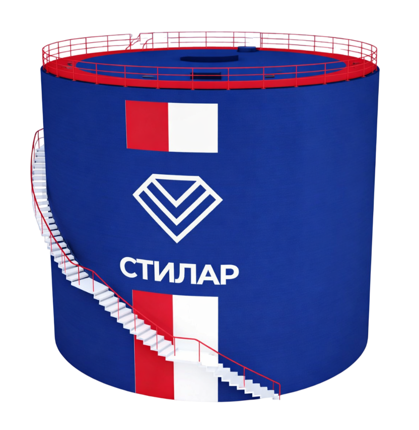 Цельносварной резервуар РВС аварийного запаса воды 200 м³ от завода-производителя